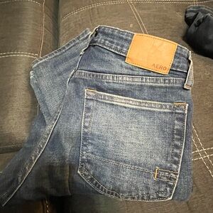 Aero Men's Denim Blue Slim Fit Jeans